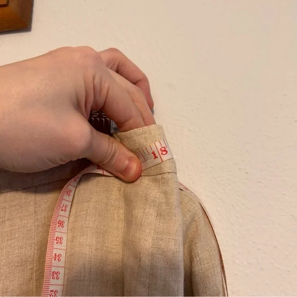 Vintage Apostrophe Linen Blend Skirt Suit Size 16 - Picture 9 of 11